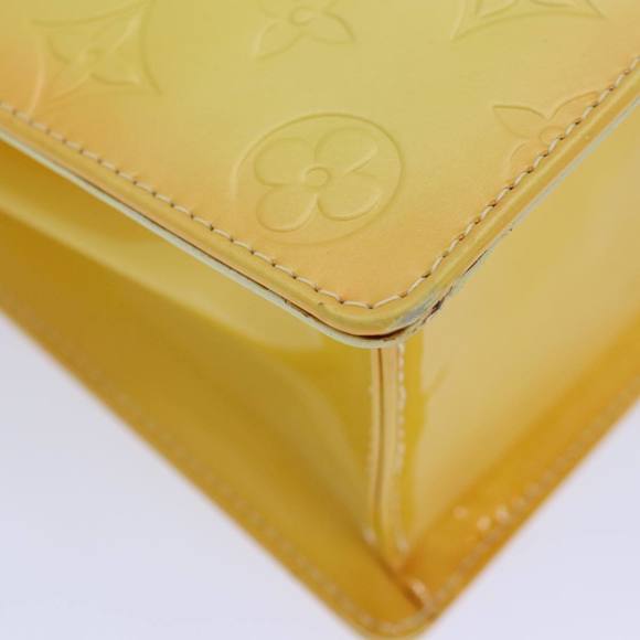 LOUIS VUITTON Monogram Vernis Spring Street Bag Lime Yellow M91068 Auth 86715 - Picture 16 of 16